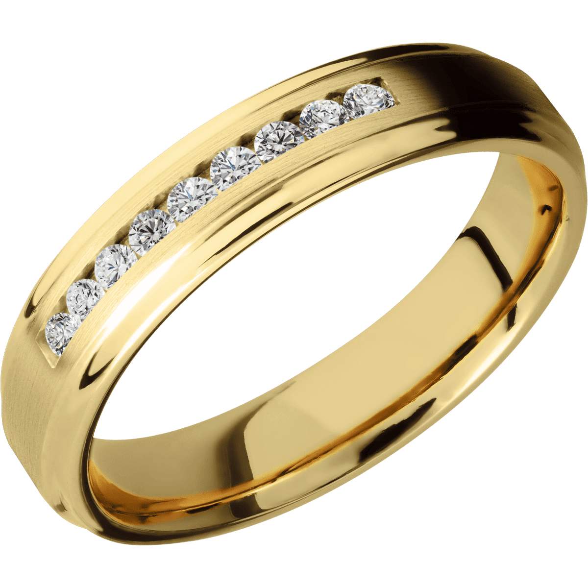 14K Yellow Gold with Satin , Polish Finish