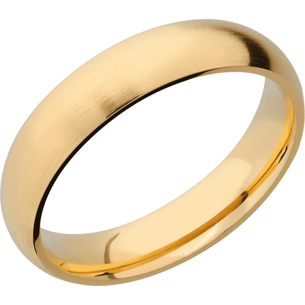 14K Yellow Gold with Satin Finish