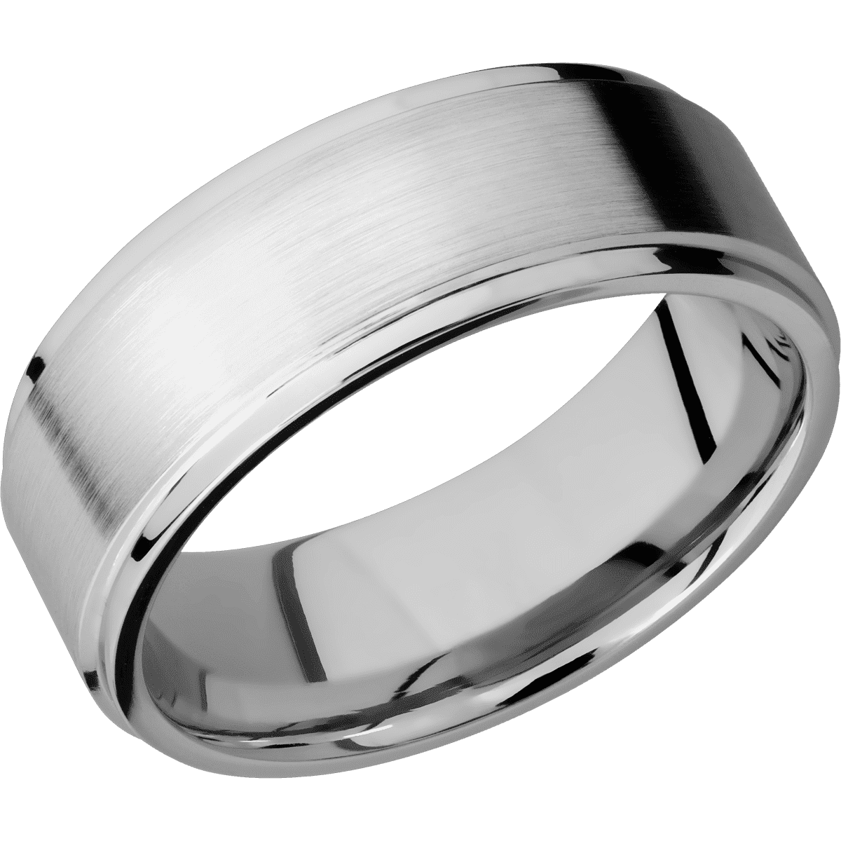 14K White Gold with Satin , Polish Finish