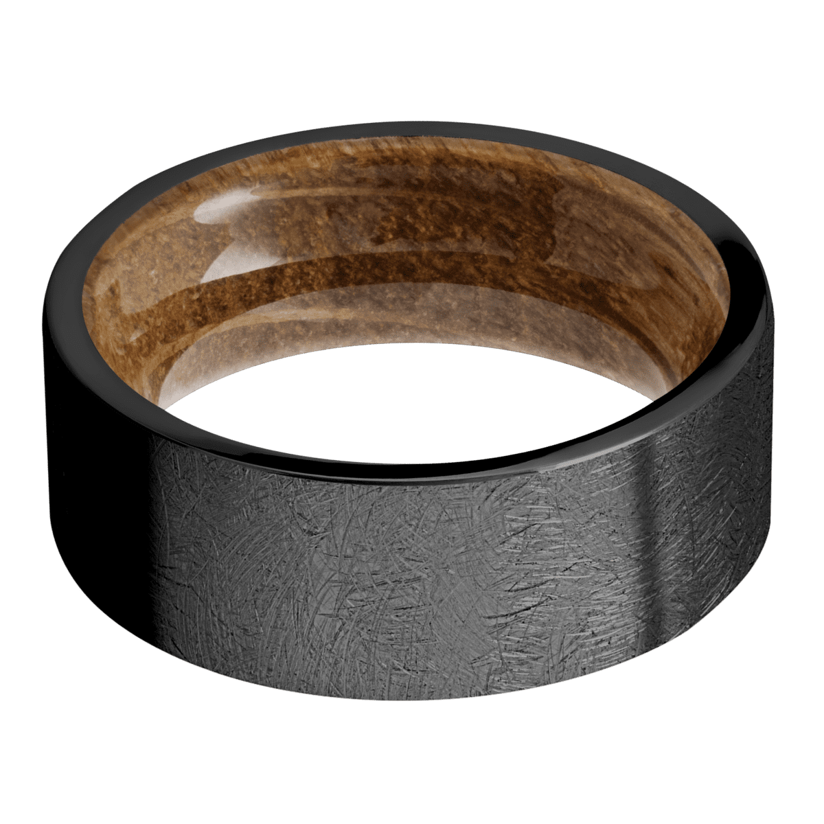 Zirconium with Distressed Finish and Whiskey Barrel