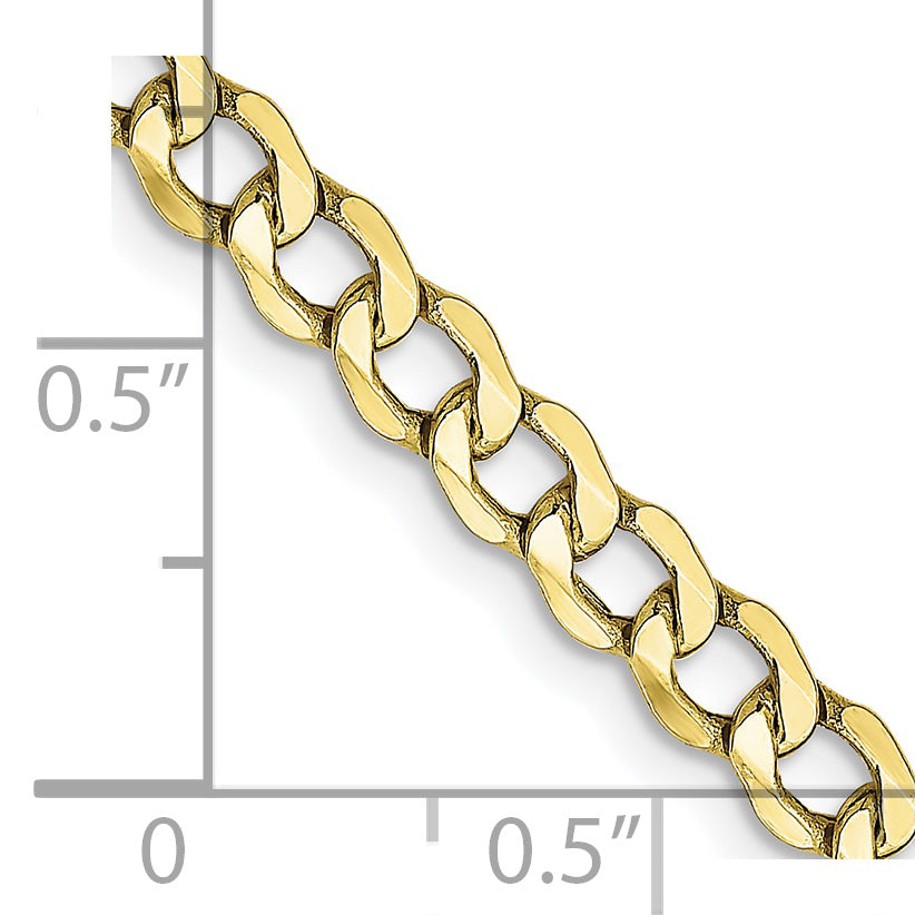 10k 4.3mm Semi-Solid Curb Link Chain