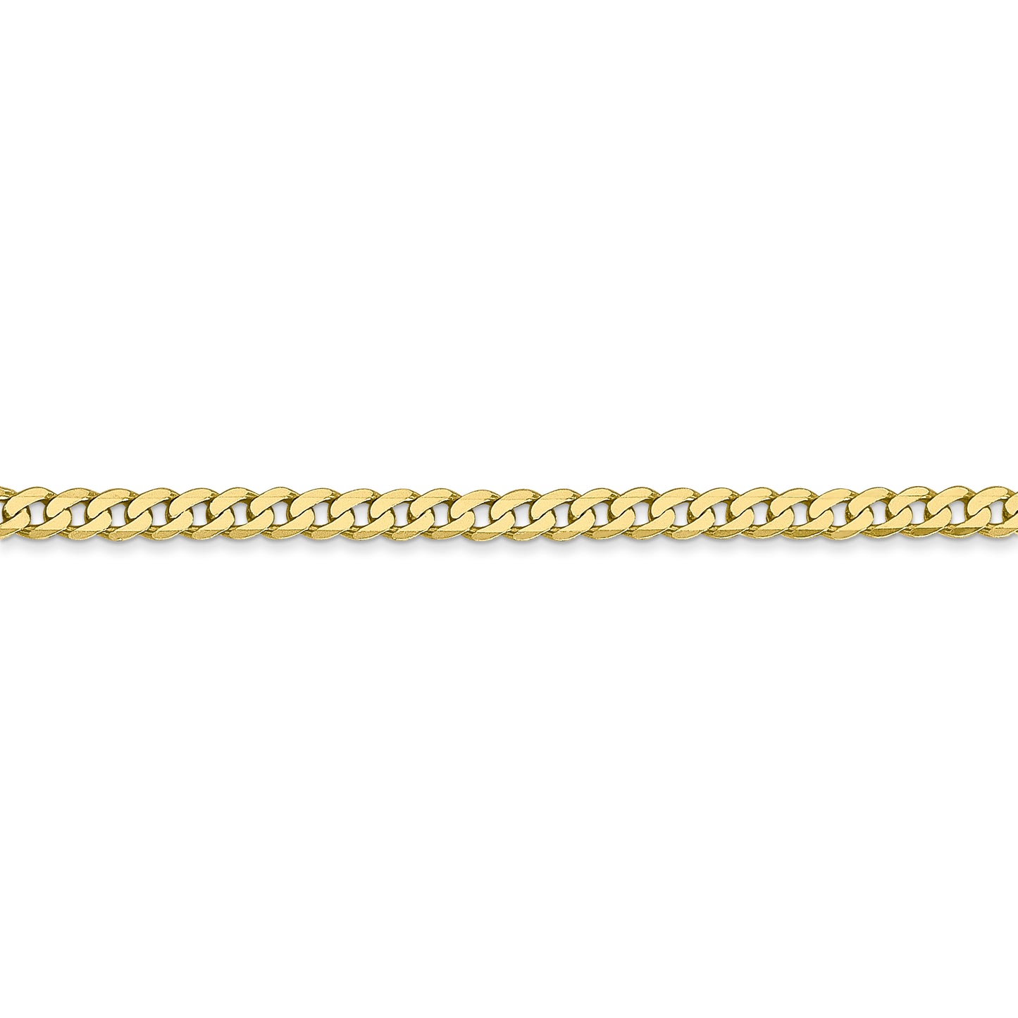 10k 2.9mm Flat Beveled Curb Chain