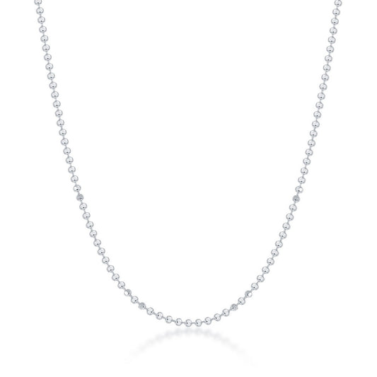 Sterling Silver 1.8mm Diamond Cut Bead Chain