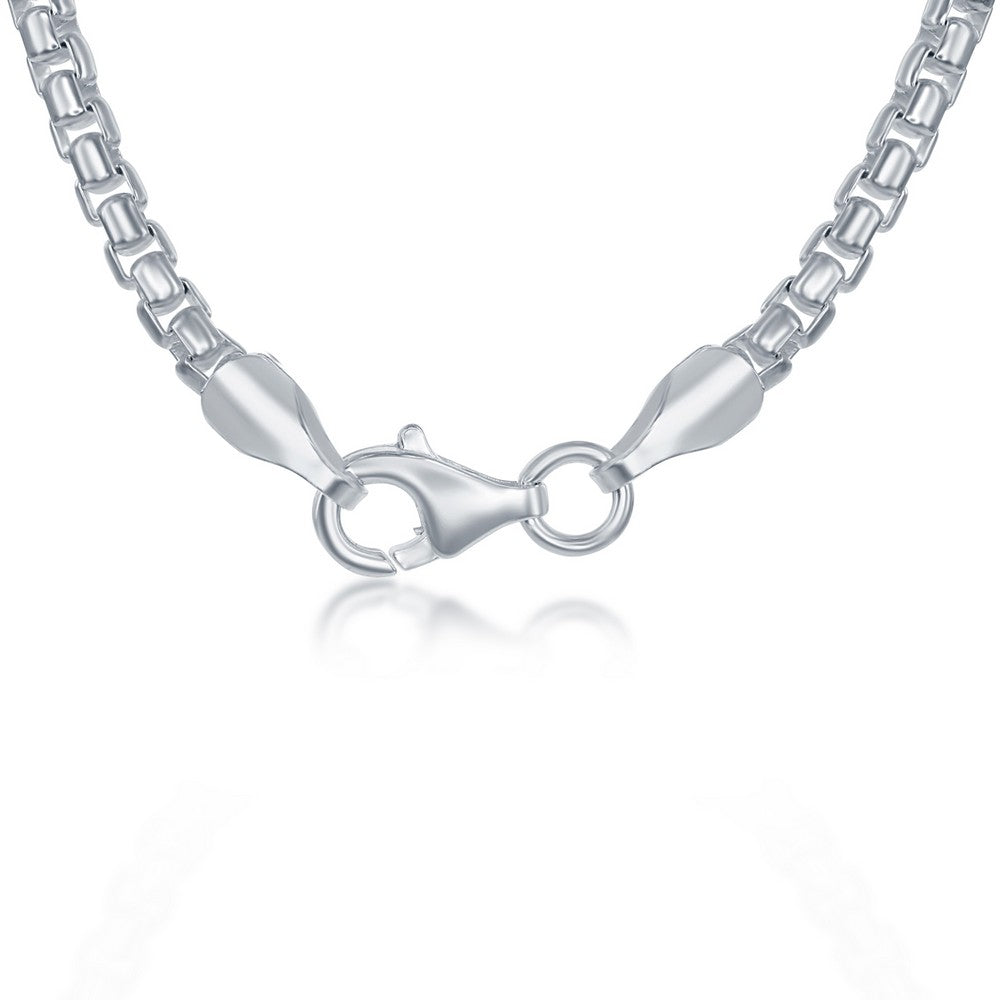 Sterling Silver Round Box Chain - Silver Plated