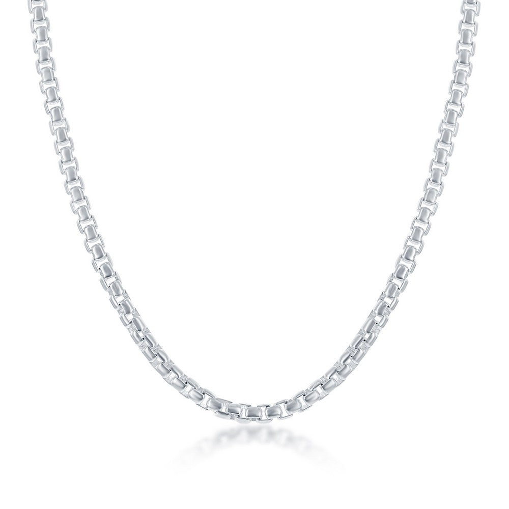 Sterling Silver Round Box Chain - Silver Plated