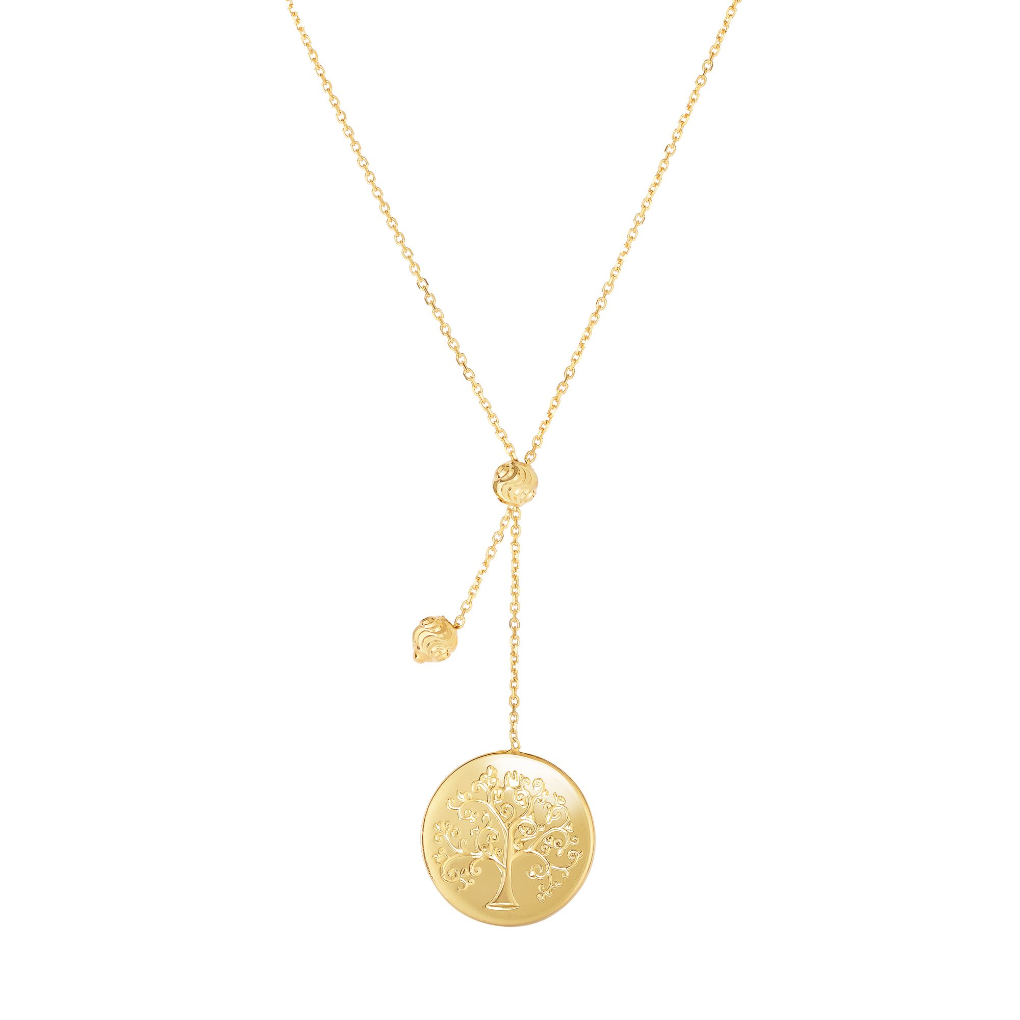 14K Gold Tree of Life Lariat Necklace – Diamonds By Dawn