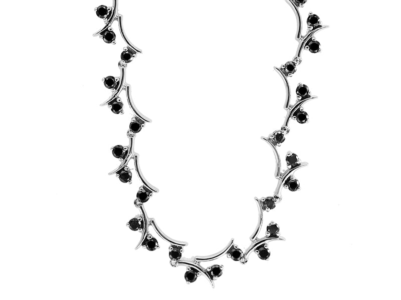 EFFY 14K WHITE GOLD BLACK DIAMOND, NECKLACE