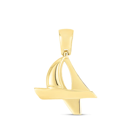 14K Men's Sailboat Charm