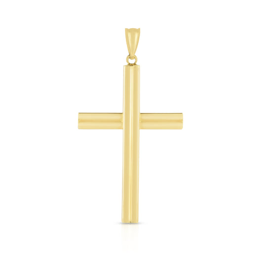 14K Polished Cross Charm