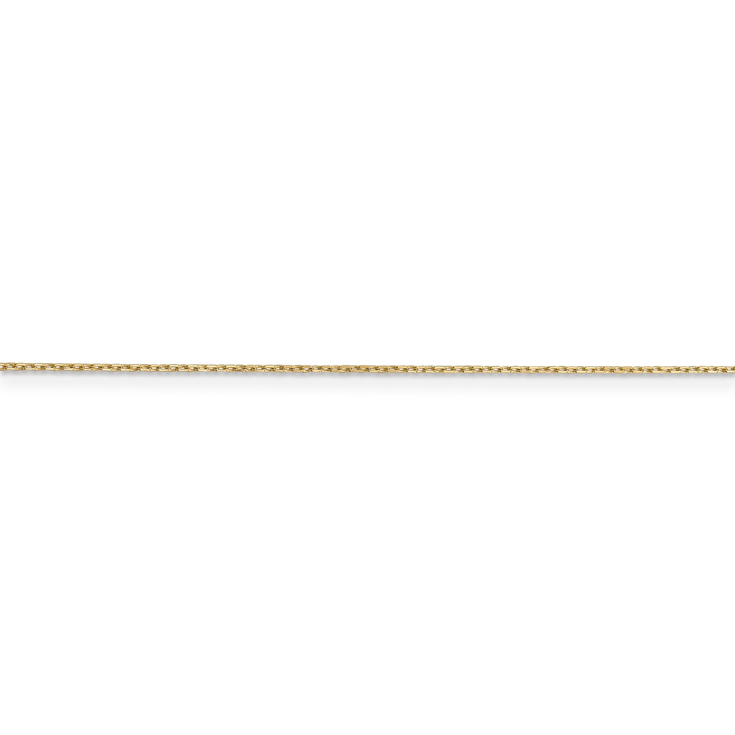 14k .8mm D/C Cable with Spring Ring Clasp Chain