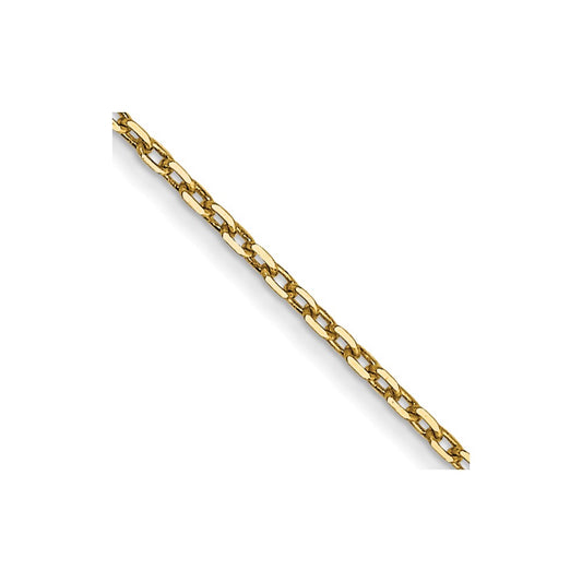 14k .8mm D/C Cable with Spring Ring Clasp Chain