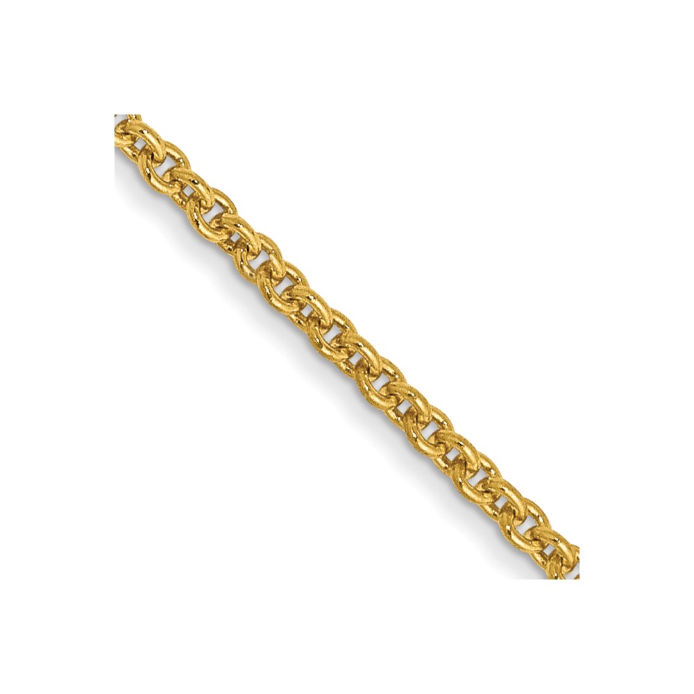 14k 1.4mm Round Open Link Cable Chain