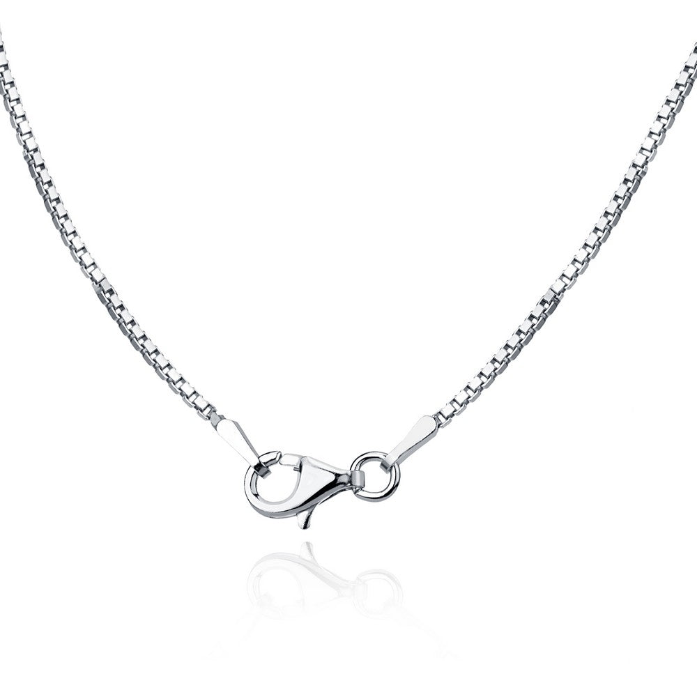 Sterling Silver 1.0mm Rhodium Box Chain - Rhodium Plated