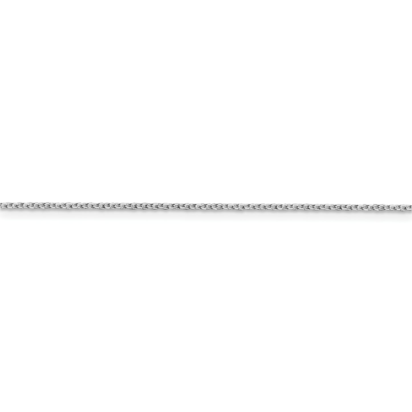 Sterling Silver Rhodium-plated 1.25mm Diamond-cut Forzantina Cable Chain