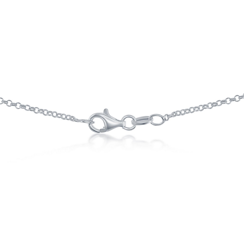 Sterling Silver 1.5mm Rolo Chain - Rhodium Plated