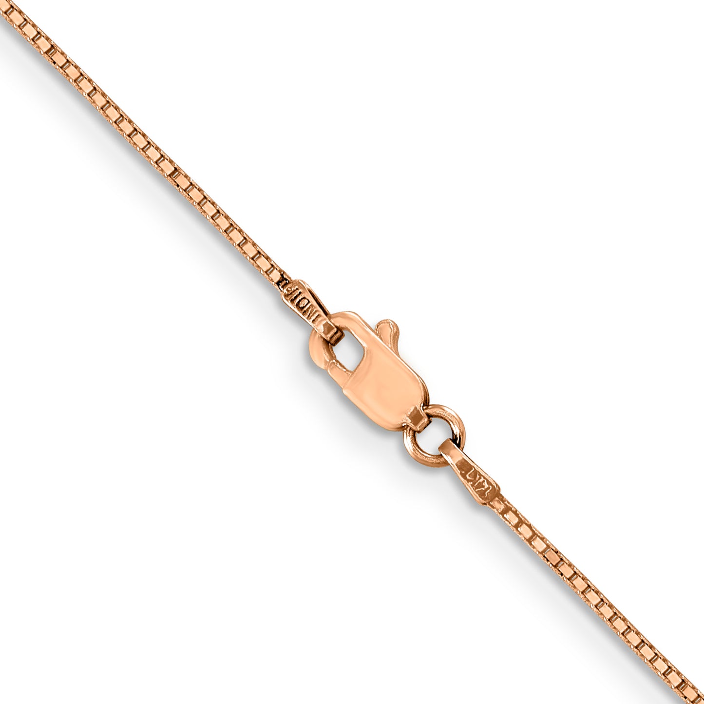 14k Rose Gold .9mm Box Chain