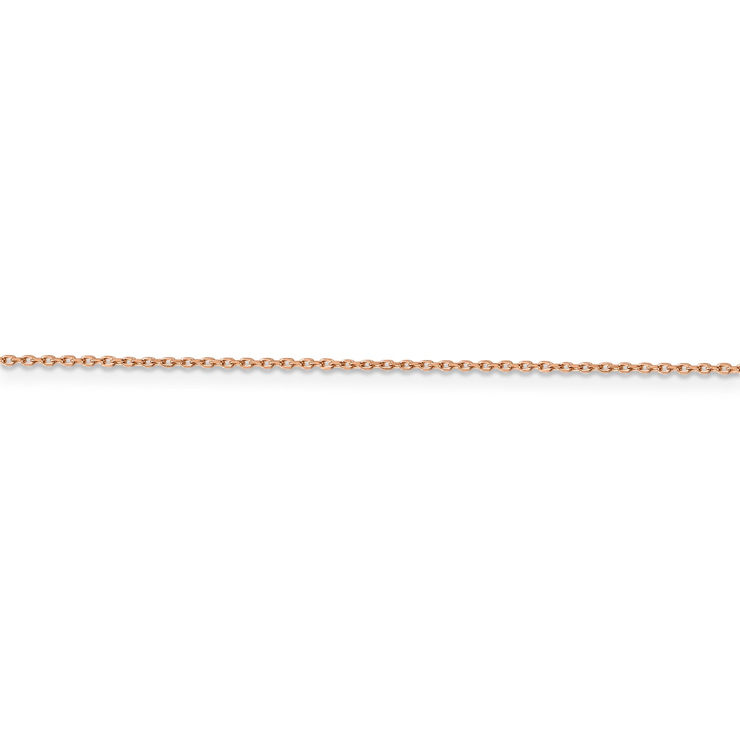 14k Rose Gold 1.0mm D/C Cable Chain