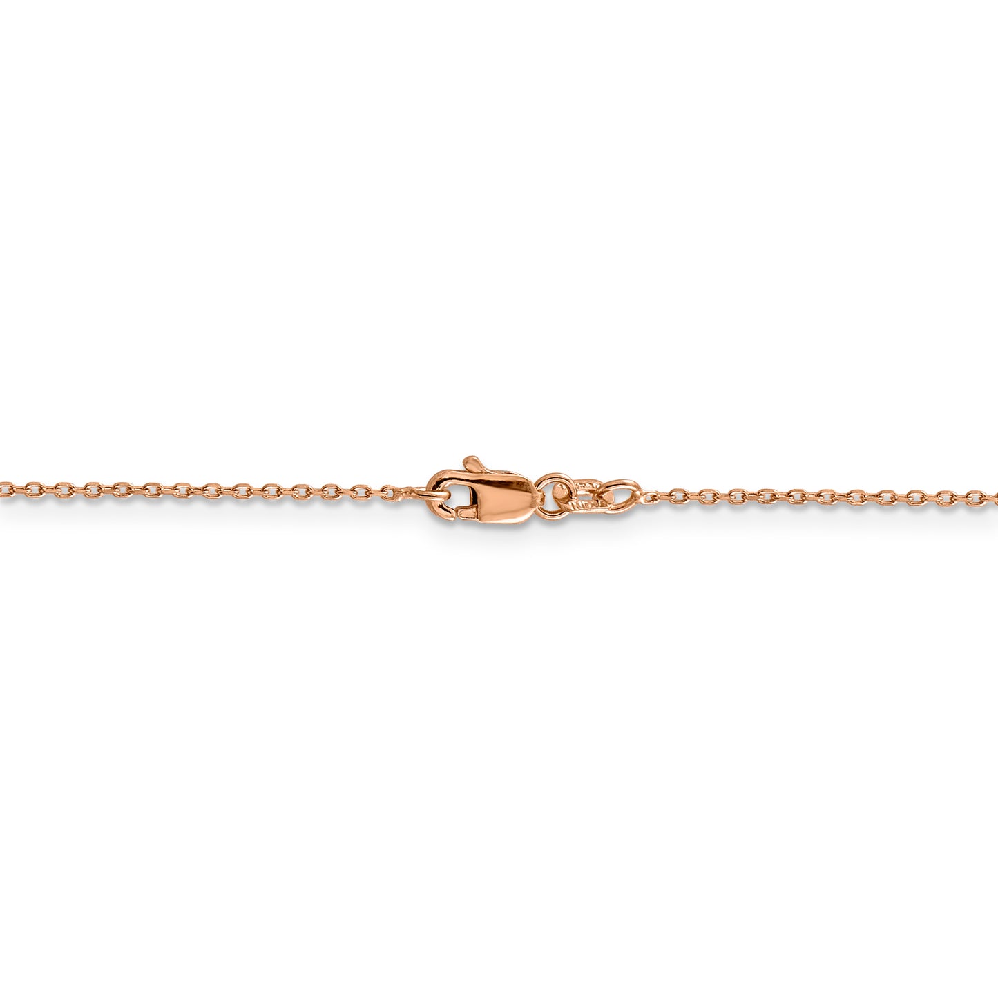 14k Rose Gold 1.0mm D/C Cable Chain