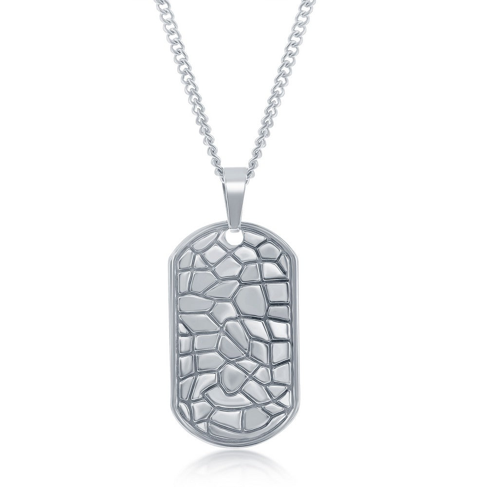 Stainless Steel Designed Dog Tag With Chain