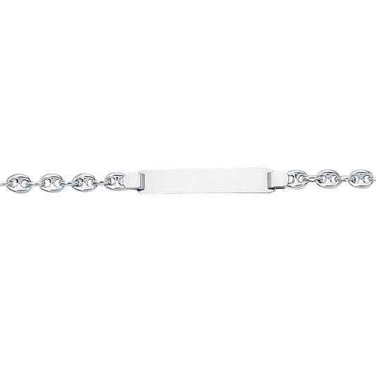 14K Gold Children's Puffed Mariner ID Bracelet