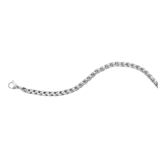 14K Gold Fancy Round Curb Chain Bracelet